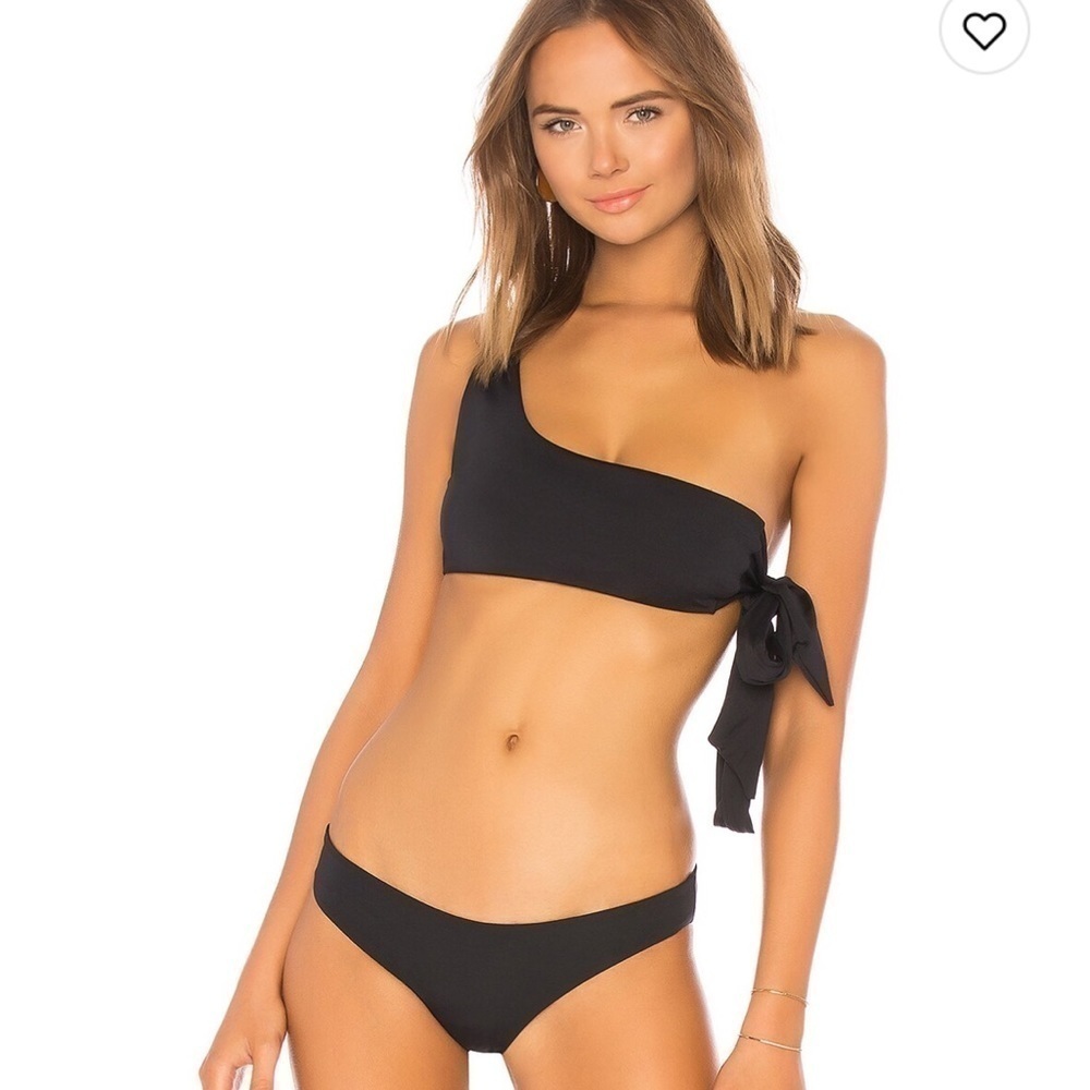 Tavik Womens Eve Wrap One Shoulder Bandeau Swim Bikini Top Size Large
